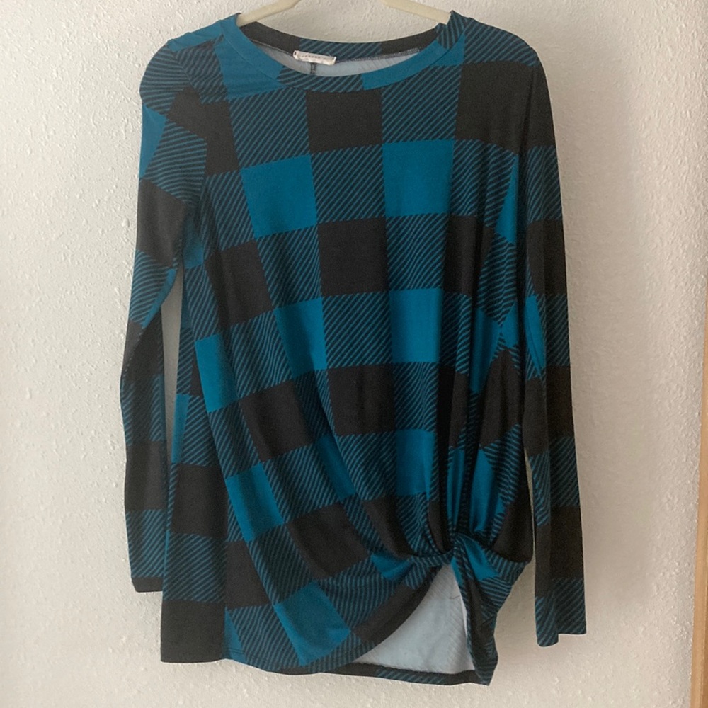 Boutique buffalo plaid womens long sleeve